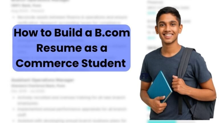 How to Build a B.com Resume as a Commerce Student
